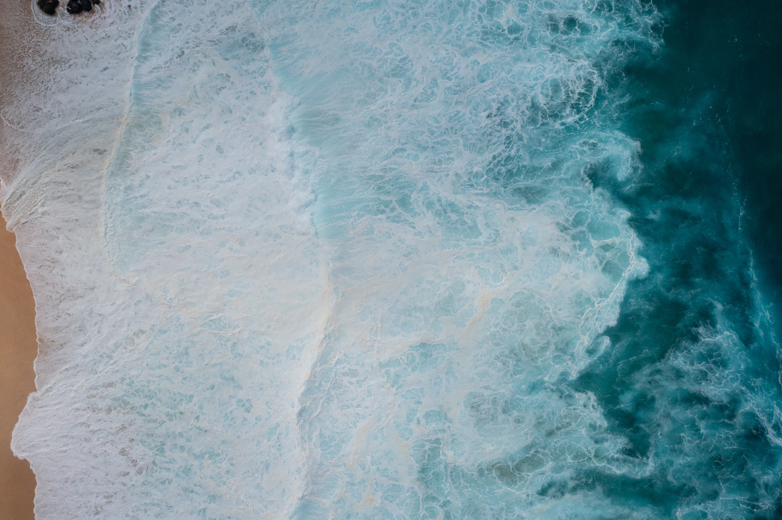 aerial view of the ocean